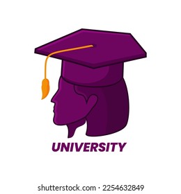 student logo mascot, a scholar symbol, simple and modern design