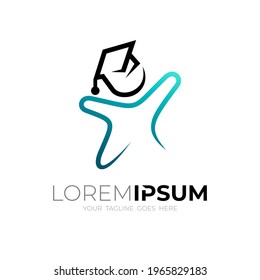Student Logo With Simple Design Vector, Line Style