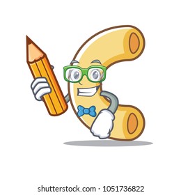 Student macaroni character cartoon style