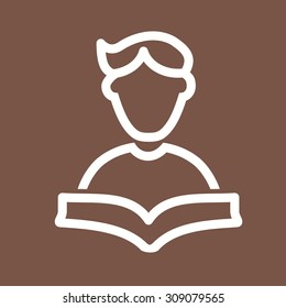 Student, male, school icon vector image. Can also be used for professionals. Suitable for web apps, mobile apps and print media.
