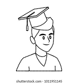 Student man with graduation hat