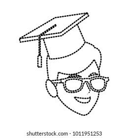 Student man with graduation hat