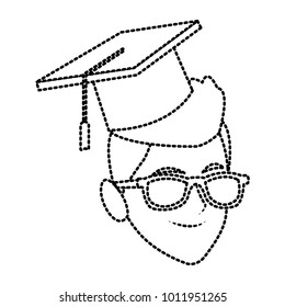Student man with graduation hat