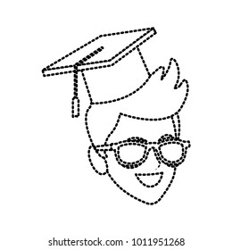 Student man with graduation hat