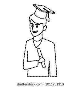 Student man with graduation hat