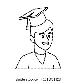 Student man with graduation hat
