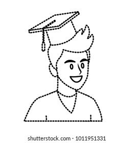Student man with graduation hat