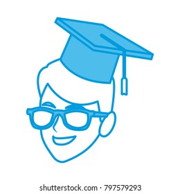 Student man with graduation hat