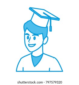 Student man with graduation hat