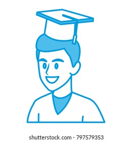 Student man with graduation hat