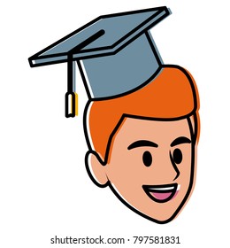 Student man with graduation hat