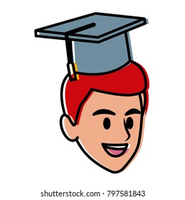 Student man with graduation hat