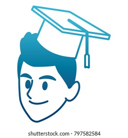 Student man with graduation hat