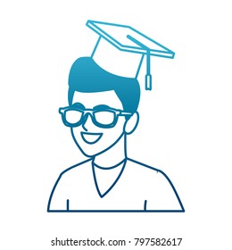 Student man with graduation hat