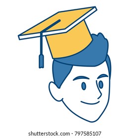 Student man with graduation hat