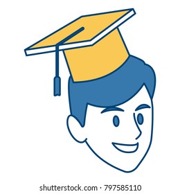Student man with graduation hat