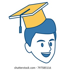 Student man with graduation hat