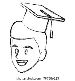Student man with graduation hat