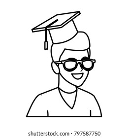 Student man with graduation hat