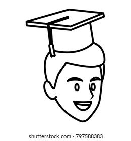 Student man with graduation hat
