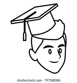 Student man with graduation hat