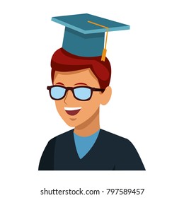 Student man with graduation hat