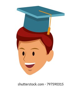 Student man with graduation hat