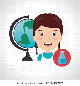 student map global school vector illustration graphic