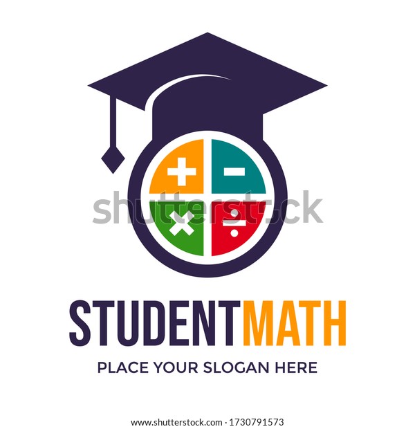 Student math vector logo\
template. This design use calculator symbol. Suitable for\
education.