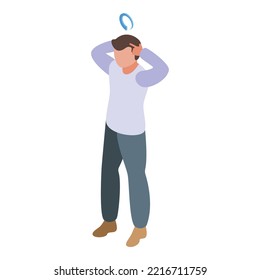 Student mind balance icon isometric vector. Focus brain. Control health