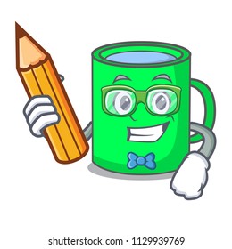 Student mug character cartoon style