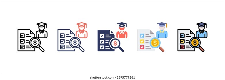 Student Multi Style Icon Set
