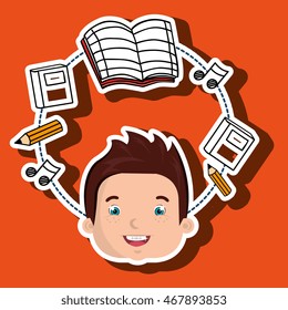 student music notebook pencil vector illustration graphic