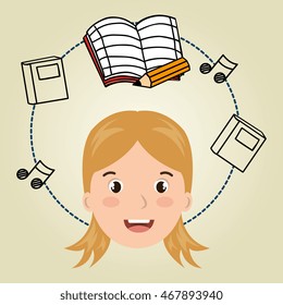 student music notebook pencil vector illustration graphic