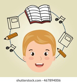 student music notebook pencil vector illustration graphic