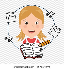 student music notebook pencil vector illustration graphic