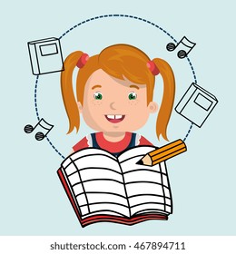 student music notebook pencil vector illustration graphic