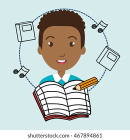 student music notebook pencil vector illustration graphic