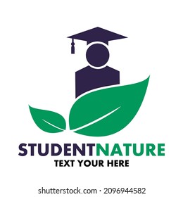 student nature vector logo template illustration.This logo suitable for business
