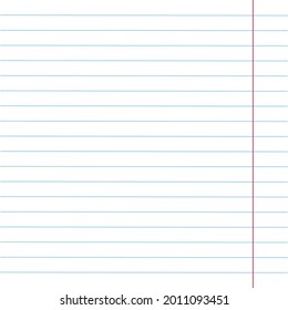 student notebook. clean lined sheet. Template for printing  notebook in wide ruler. versatile ad design mockup back to school. Vector illustration