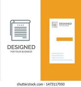 Student, Notes, Books, Student Notes Grey Logo Design and Business Card Template