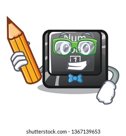 Student num lock in the cartoon shape