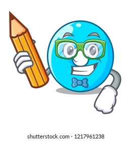 Student the number zero on a cartoon