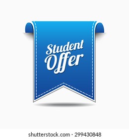 Student Offer Blue Vector Icon Design