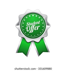 Student Offer Green Vector Icon Design