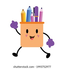 Student Office Binder Character Vector Template Design Illustration