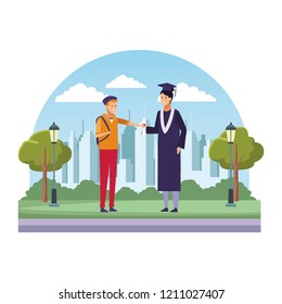 Student on graduation