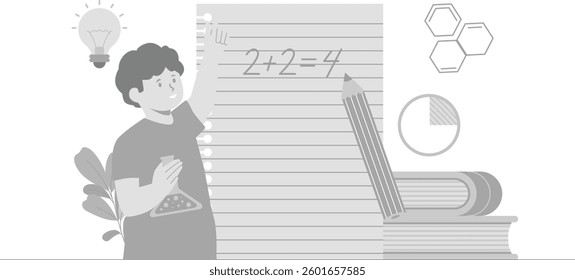 Student on Science Practical Class