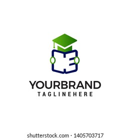 student open book logo design concept template vector
