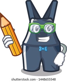 Student overalls in the a character shape